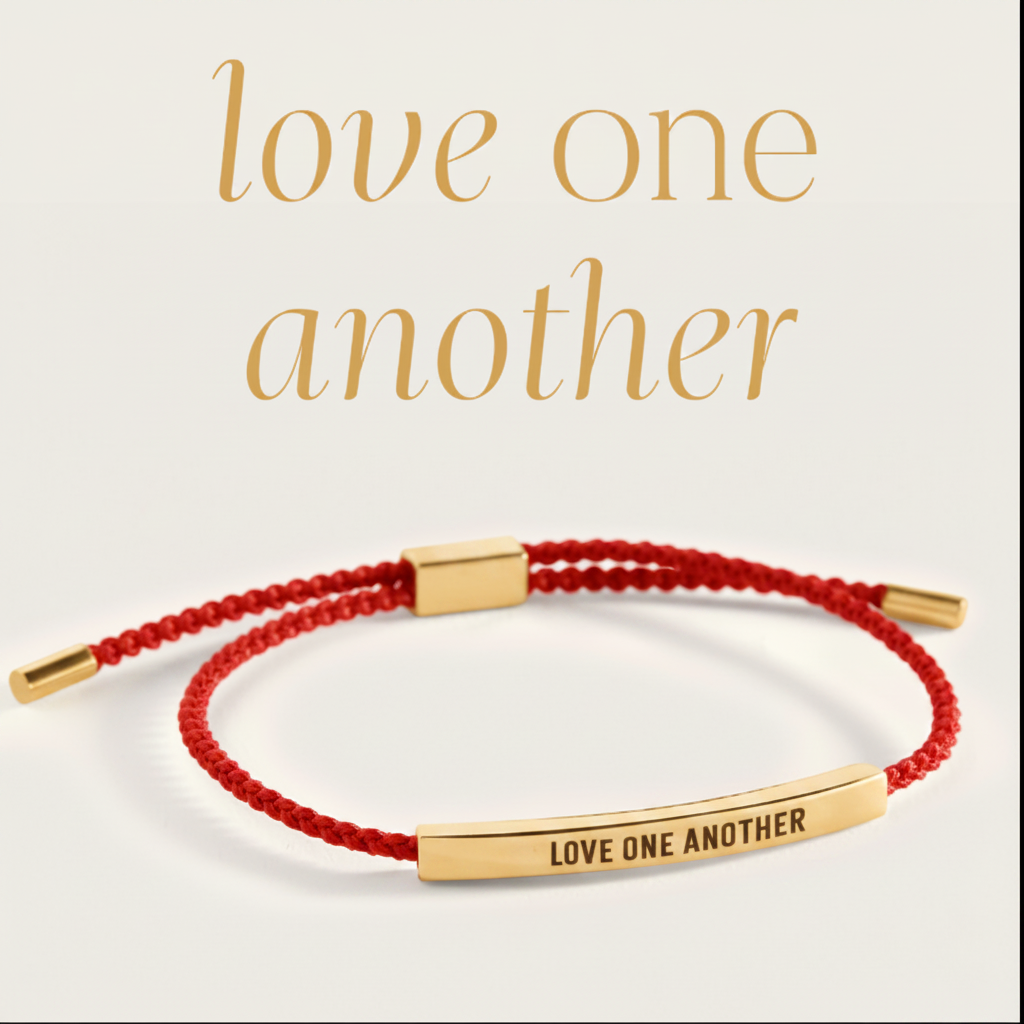 Love One Another Inspire Bracelet in Lucky Red, gold by Seeyoura