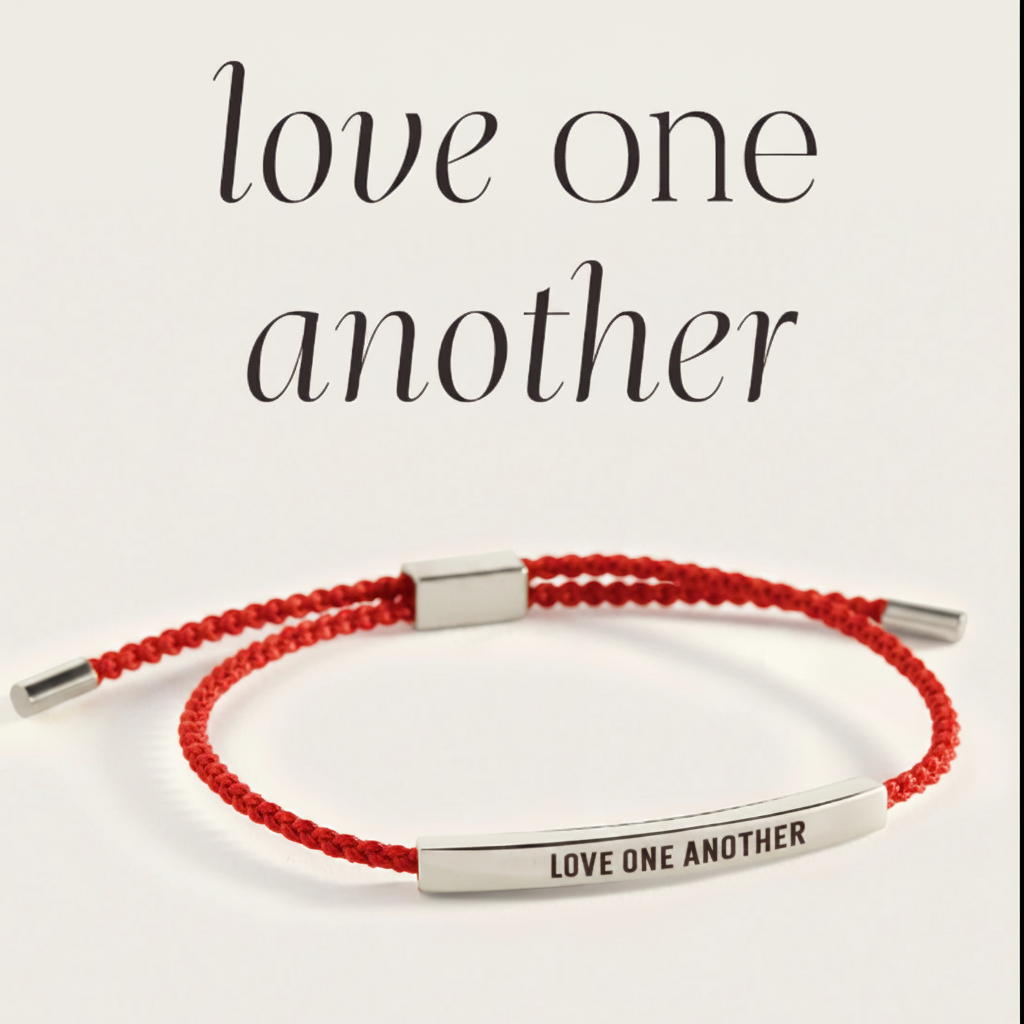 Love One Another Inspire Bracelet in Lucky Red, silver by Seeyoura
