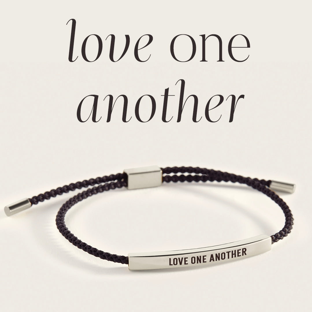 Love One Another Inspire Bracelet in Midnight Black, silver by Seeyoura
