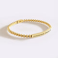 Loved Beyond Measure - Ephesians 3:19 Beaded Inspire Bracelet in gold-plate-with-gold-beads, 6.5" by Seeyoura