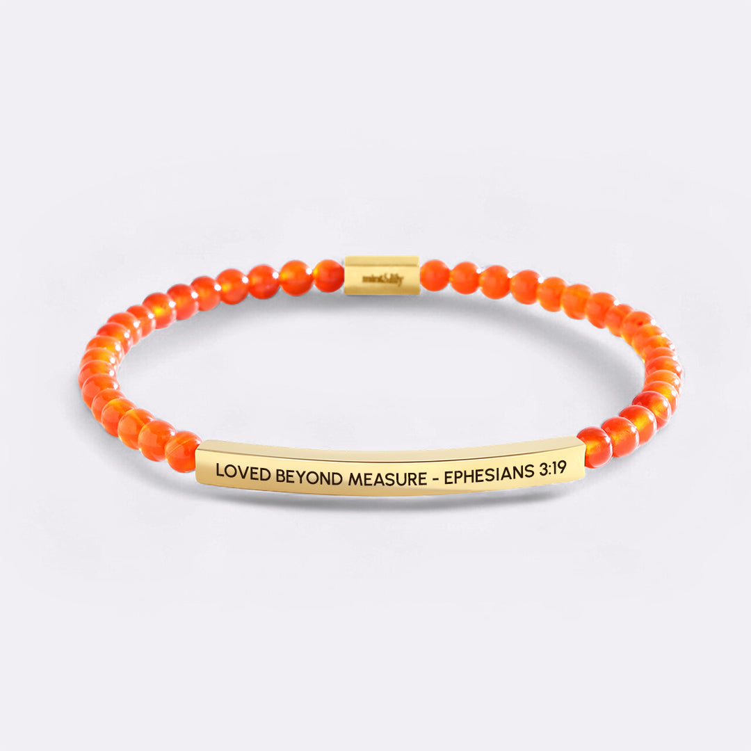 Loved Beyond Measure - Ephesians 3:19 Beaded Inspire Bracelet by Seeyoura