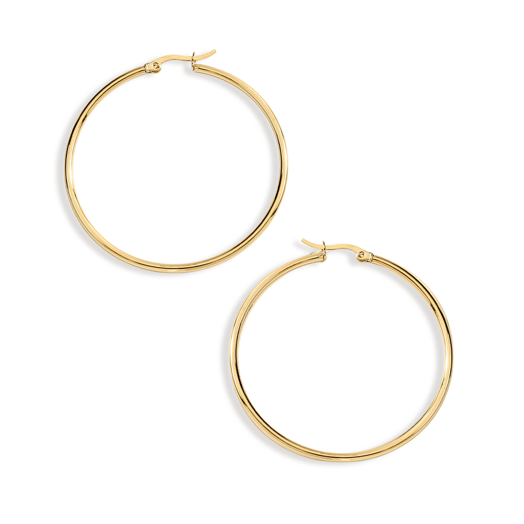 Lynette Large Hoop Earrings in 18-k-gold-plated by Seeyoura