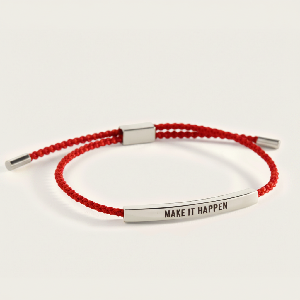 Make It Happen Inspire Bracelet in Lucky Red, silver by Seeyoura