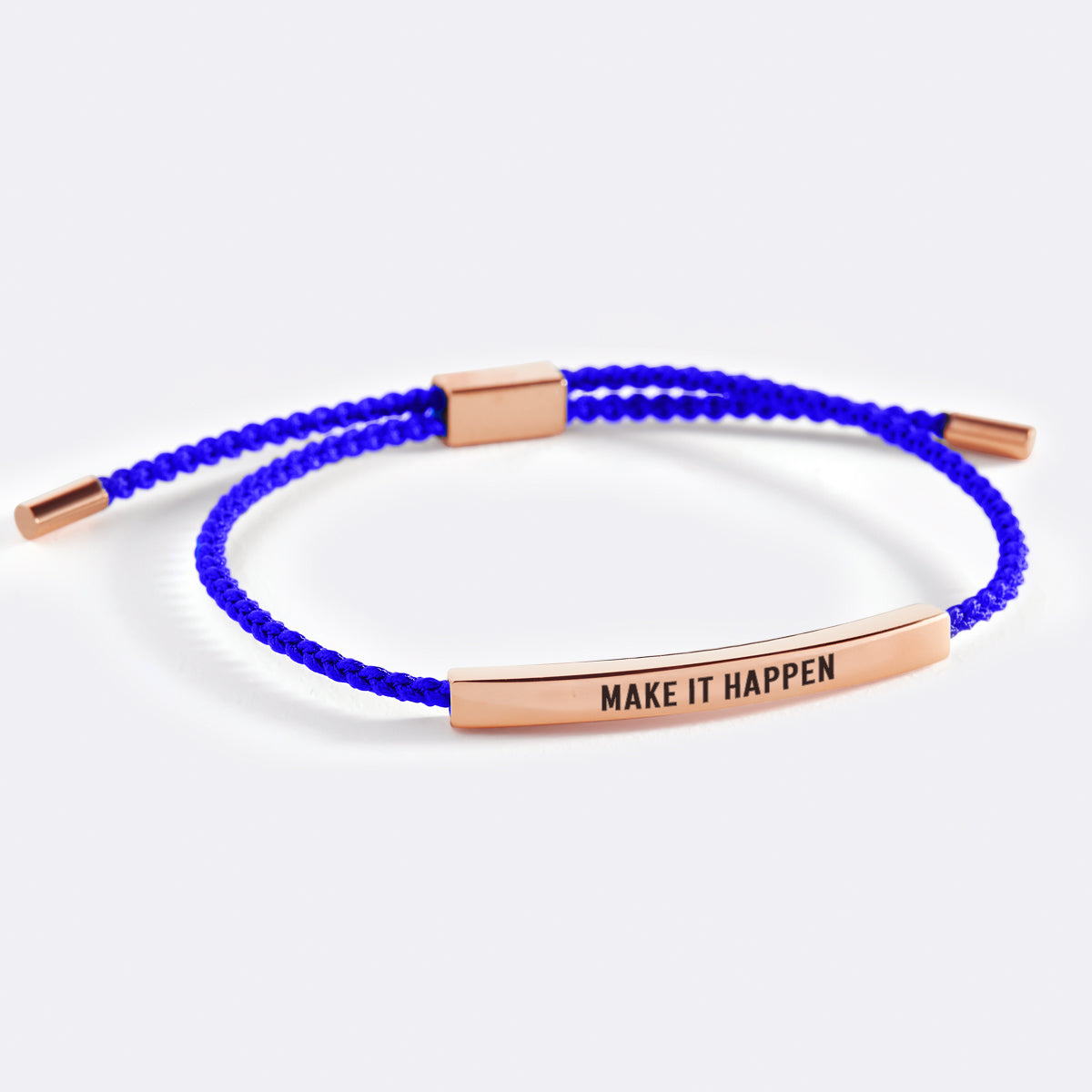 Make It Happen Inspire Bracelet in Royal Blue, 18-k-rose-gold-plated by Seeyoura