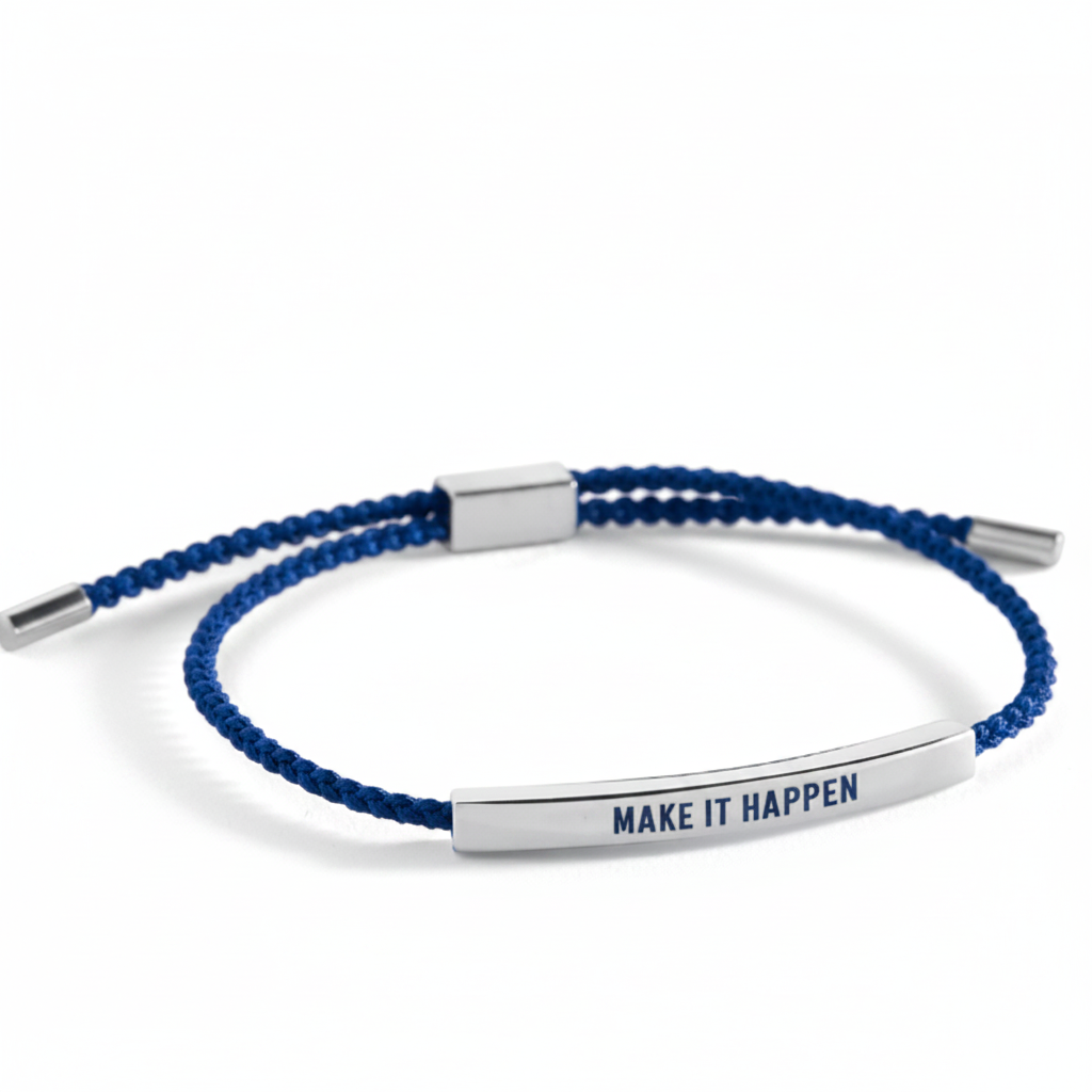 Make It Happen Inspire Bracelet in Royal Blue, silver by Seeyoura