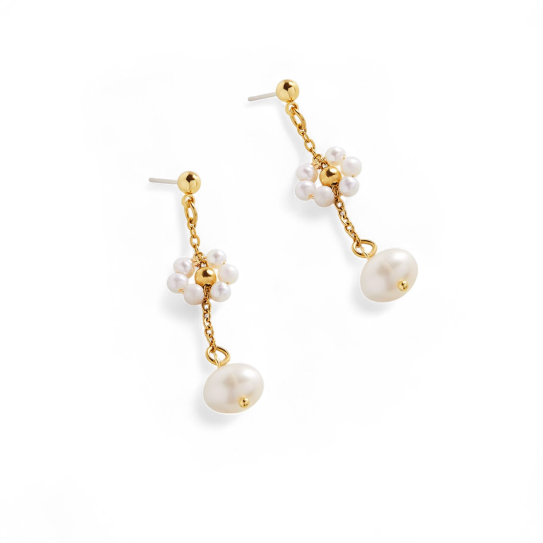 Marguerite Pearl Earrings by Seeyoura
