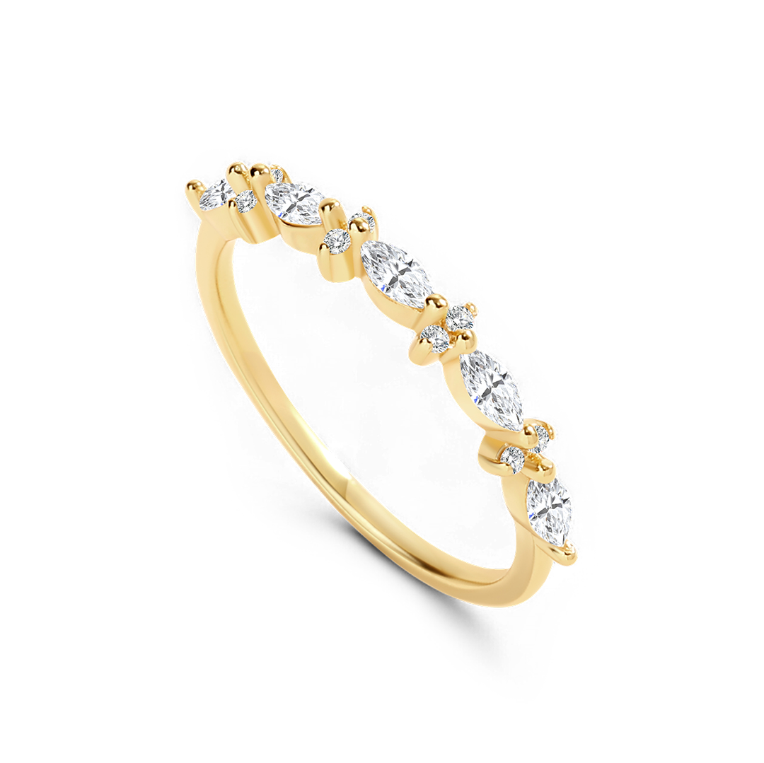 Marquise and Round Diamond Ring by Seeyoura