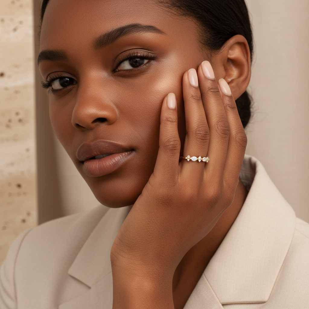 Marquise and Round Diamond Ring by Seeyoura