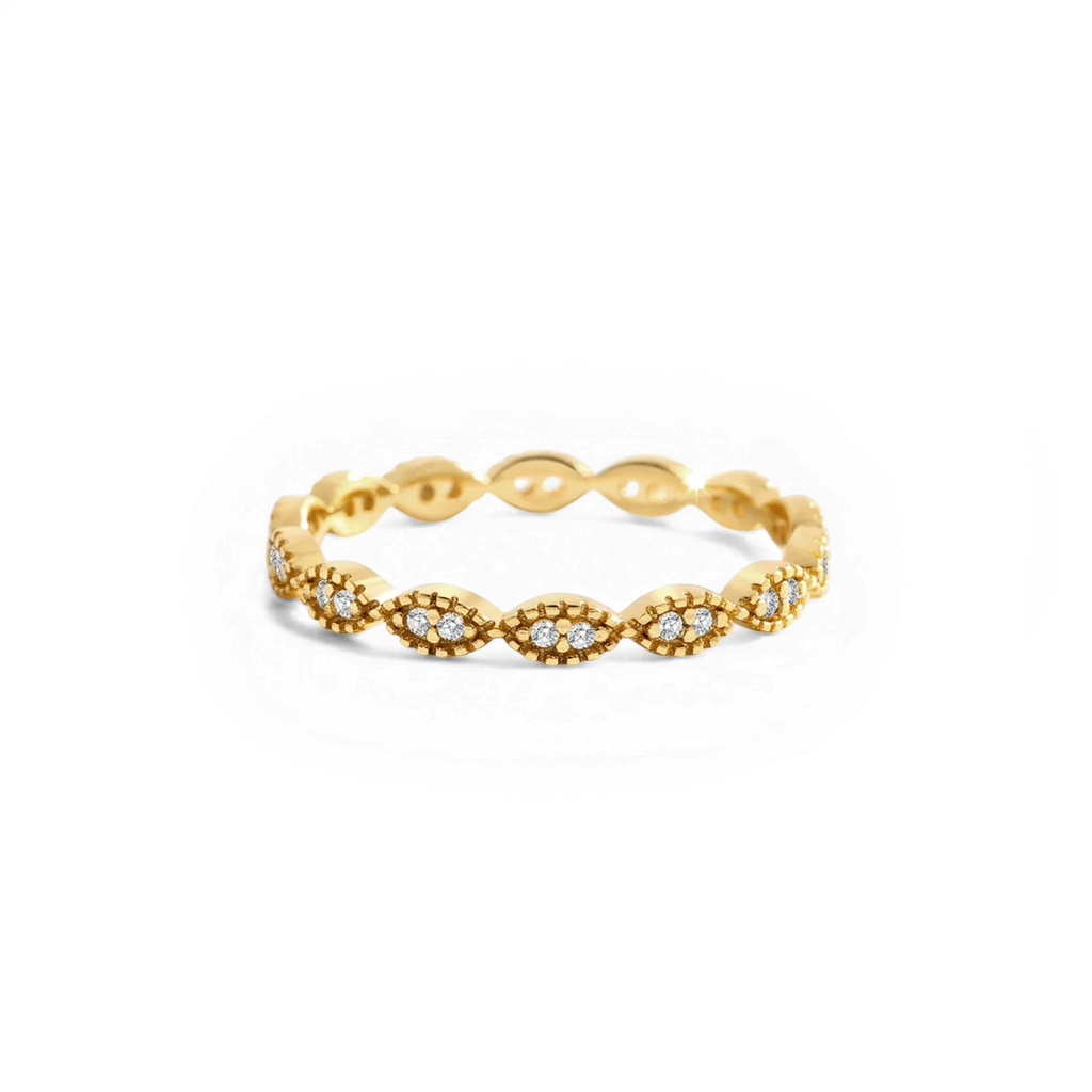 Marquise Shape Eternity Band in Gold by Seeyoura
