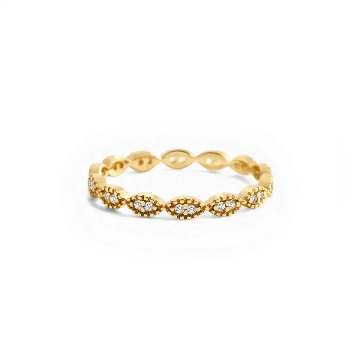 Marquise Shape Eternity Band in Gold by Seeyoura