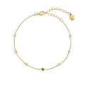 May Birthstone Station Bracelet in 18-k-gold-over-sterling-silver by Seeyoura