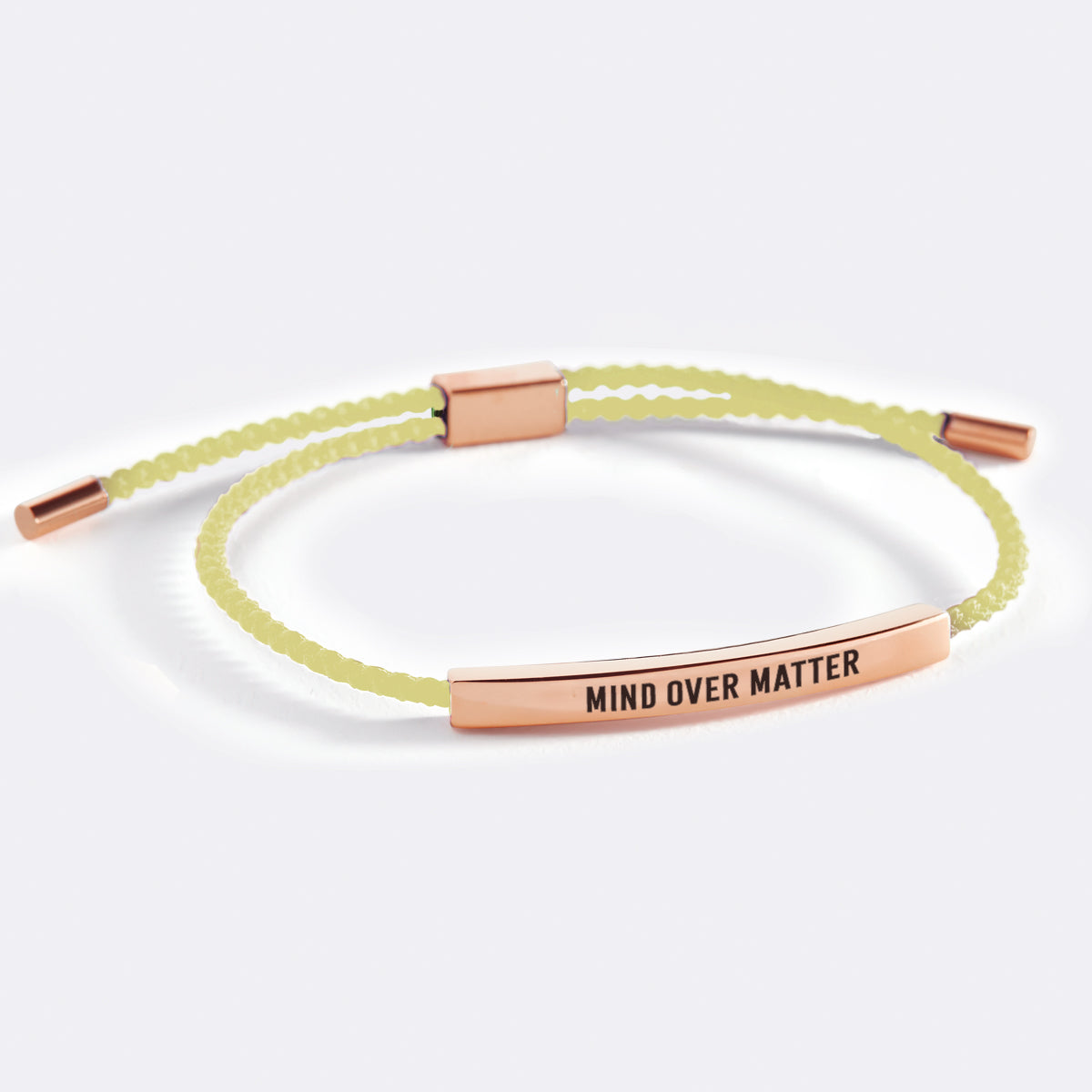 Mind Over Matter Inspire Bracelet in Lemon Yellow, 18-k-rose-gold-plated by Seeyoura
