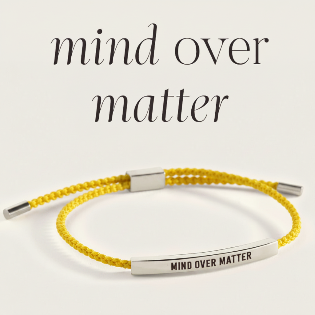 Mind Over Matter Inspire Bracelet in Lemon Yellow, silver by Seeyoura