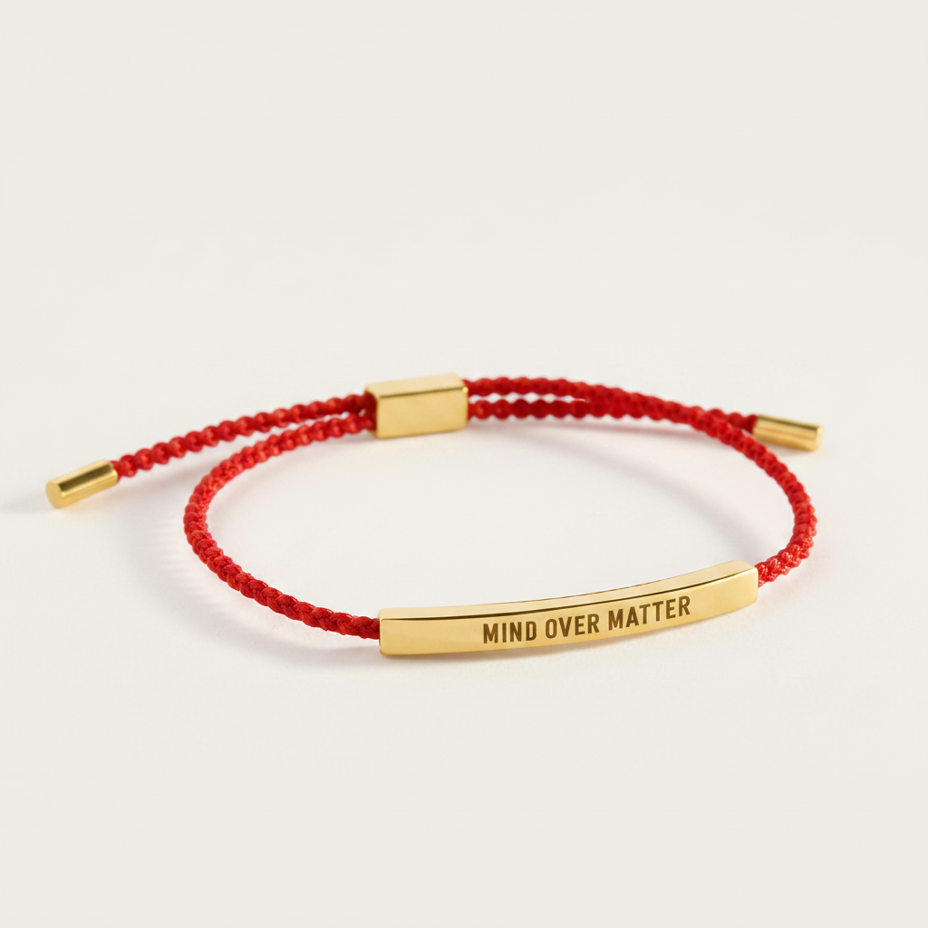 Mind Over Matter Inspire Bracelet in Lucky Red, gold by Seeyoura