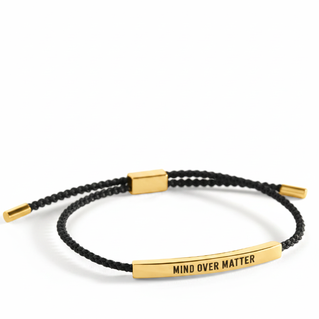 Mind Over Matter Inspire Bracelet in Midnight Black, gold by Seeyoura