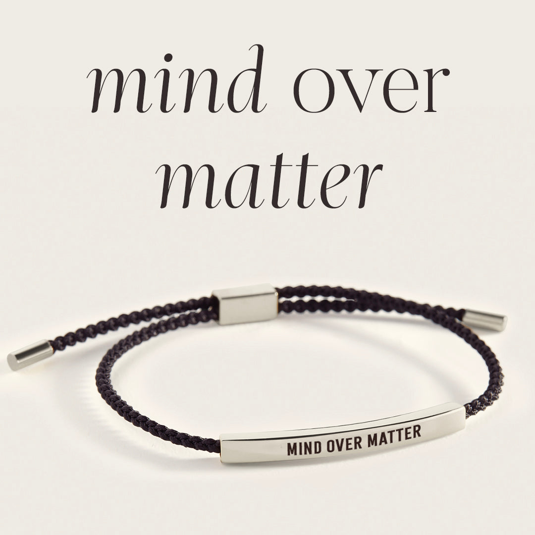 Mind Over Matter Inspire Bracelet in Midnight Black, silver by Seeyoura