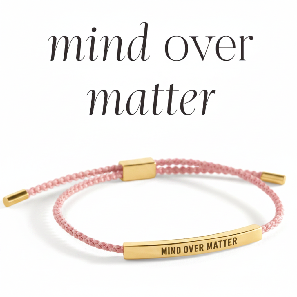Mind Over Matter Inspire Bracelet in Pink, gold by Seeyoura