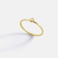 Minimalist Bezel-Set November Birthstone Stacking Band in gold by Seeyoura