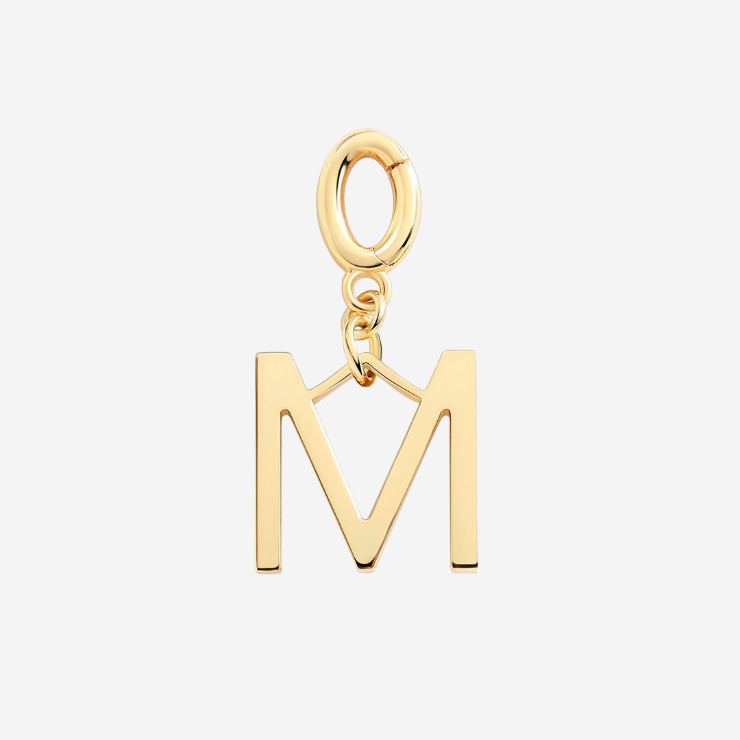 Minimalist Initial Charm in M by Seeyoura