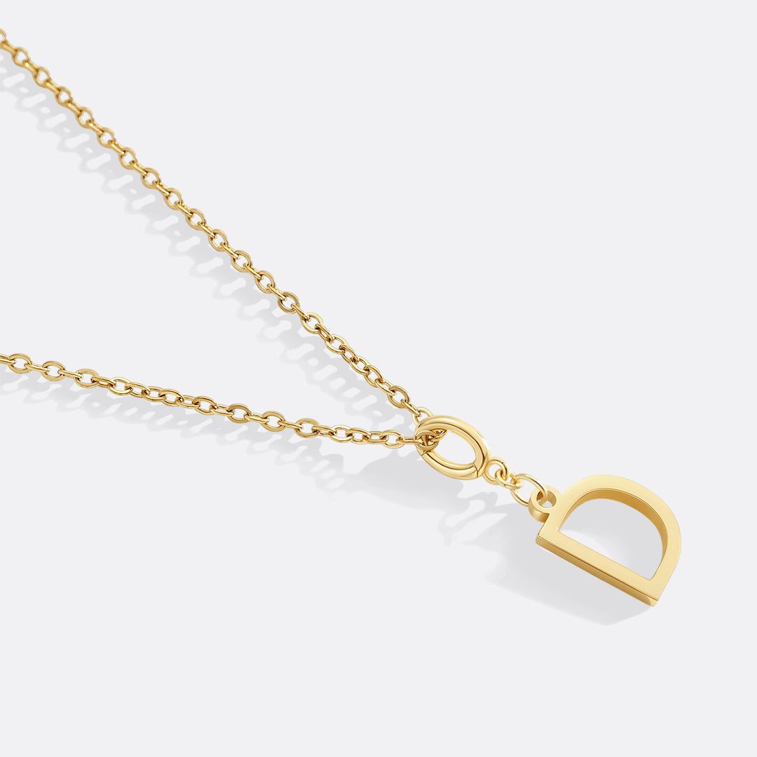 Minimalist Initial Charm Necklace in D by Seeyoura