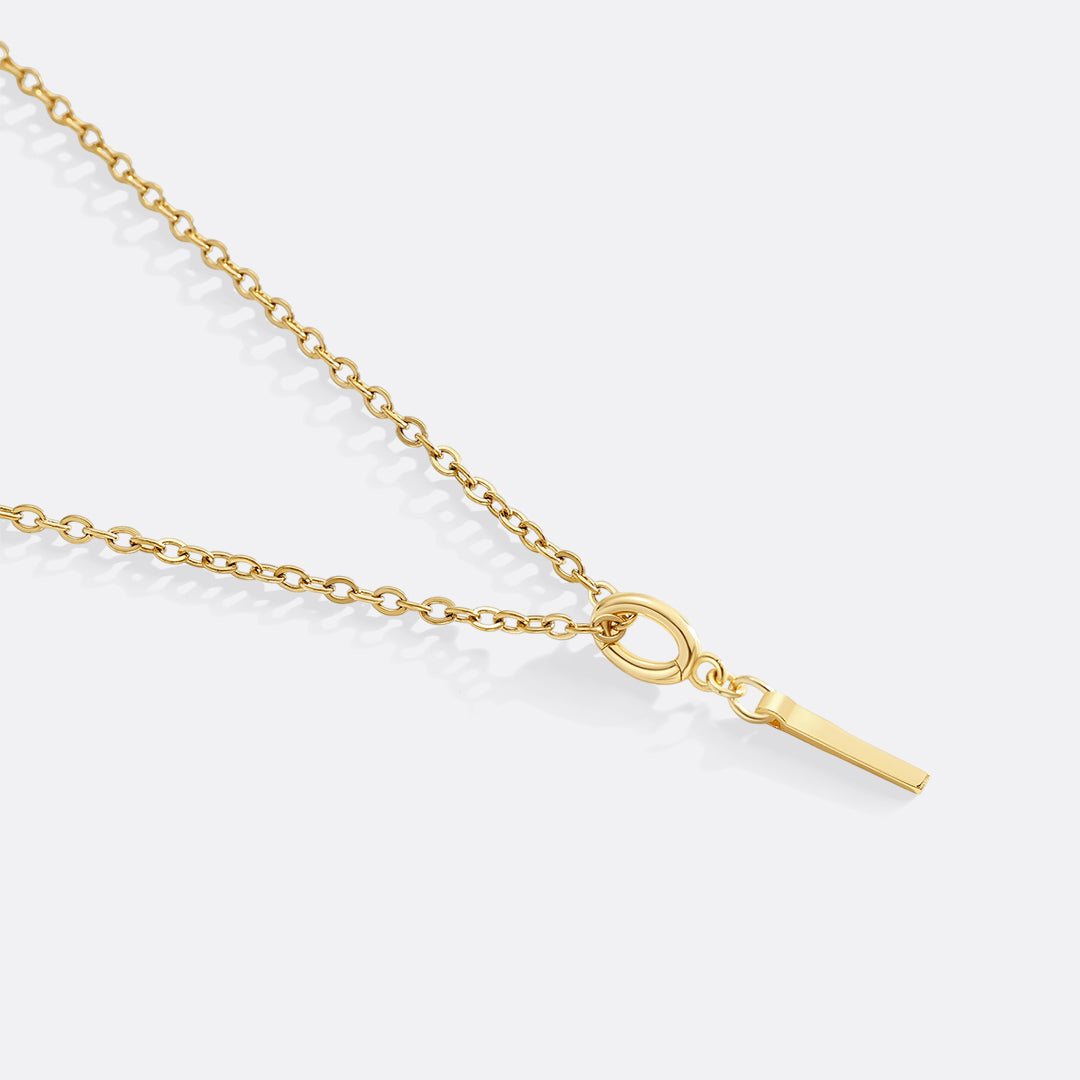 Minimalist Initial Charm Necklace in I by Seeyoura