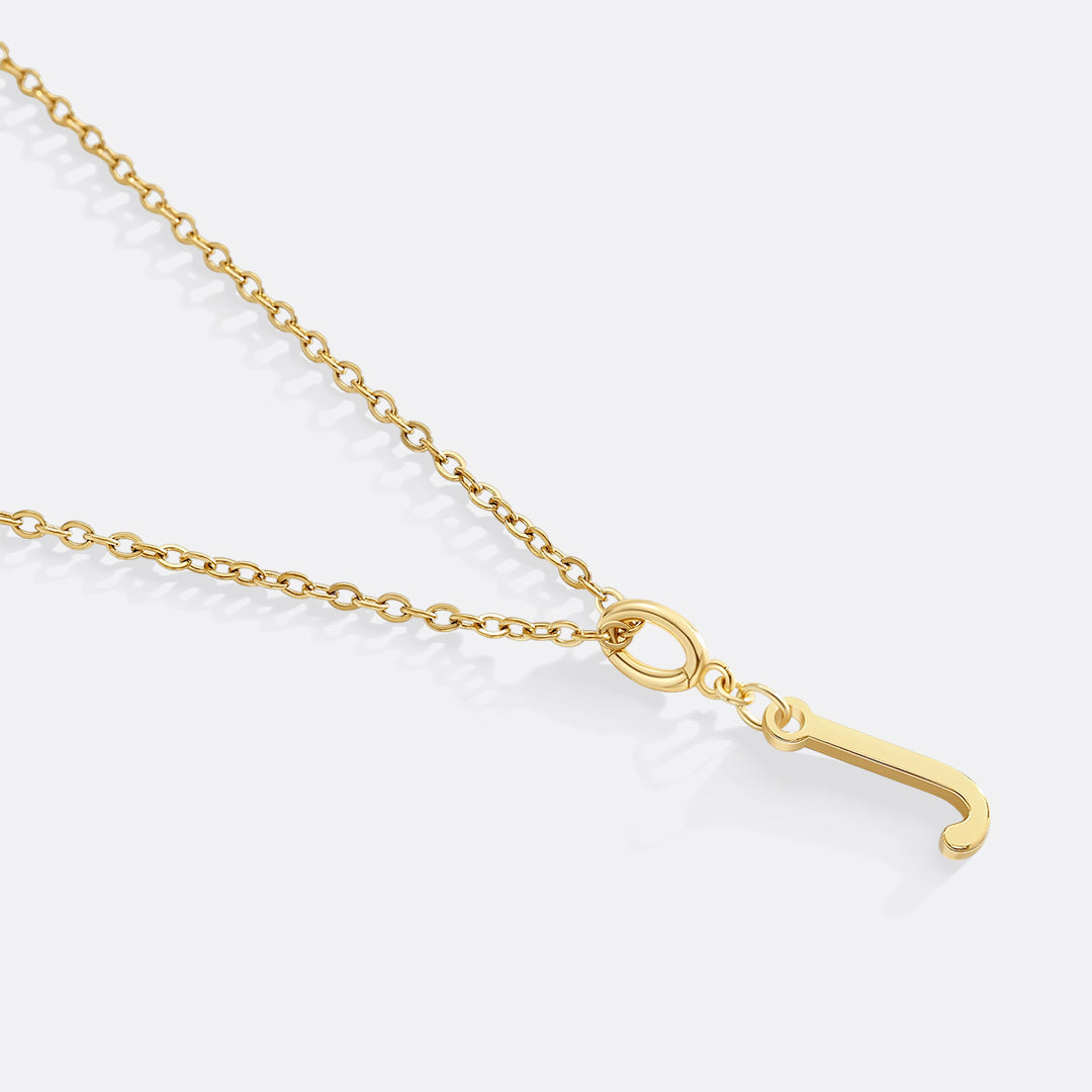 Minimalist Initial Charm Necklace in J by Seeyoura