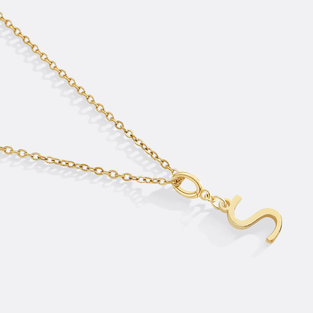 Minimalist Initial Charm Necklace in S by Seeyoura