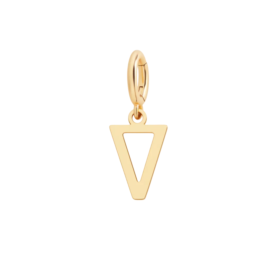 Minimalist Initial Charm in V by Seeyoura