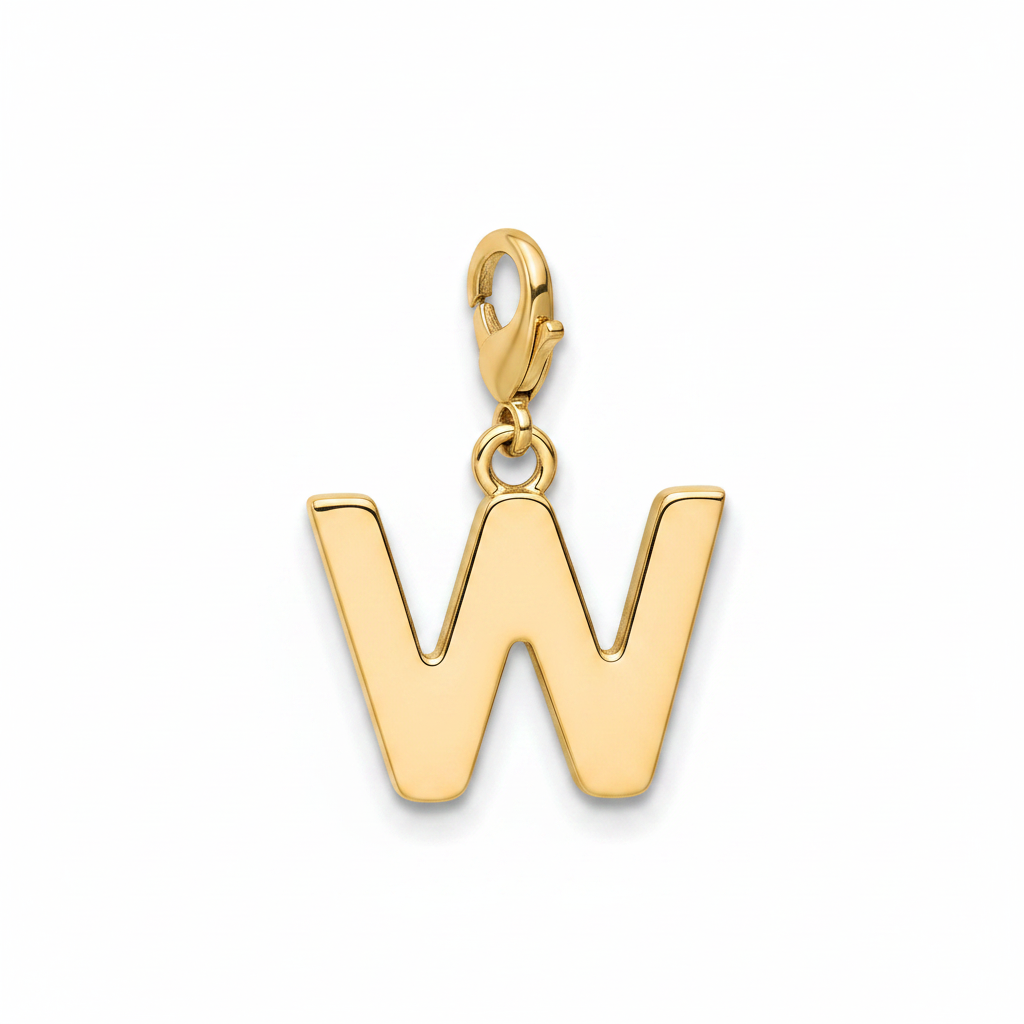Minimalist Initial Charm in W by Seeyoura