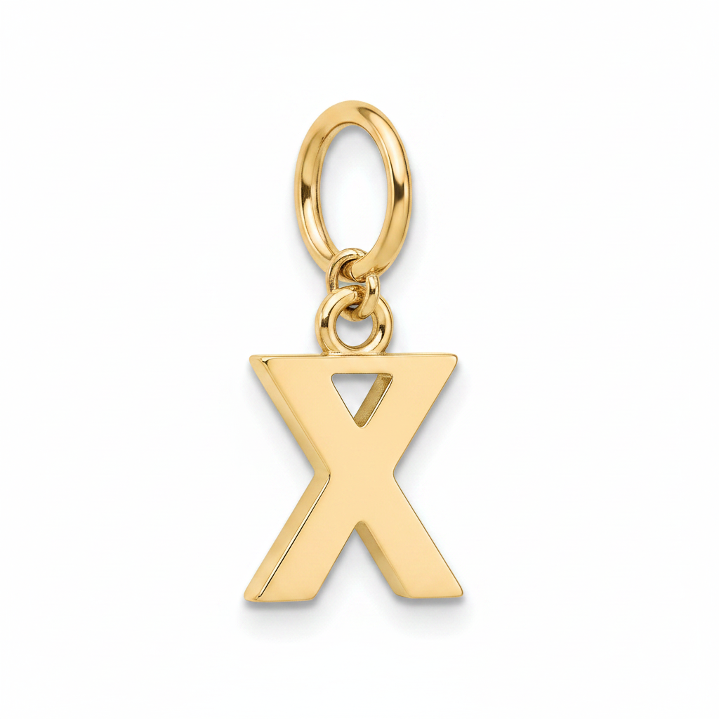 Minimalist Initial Charm in X by Seeyoura