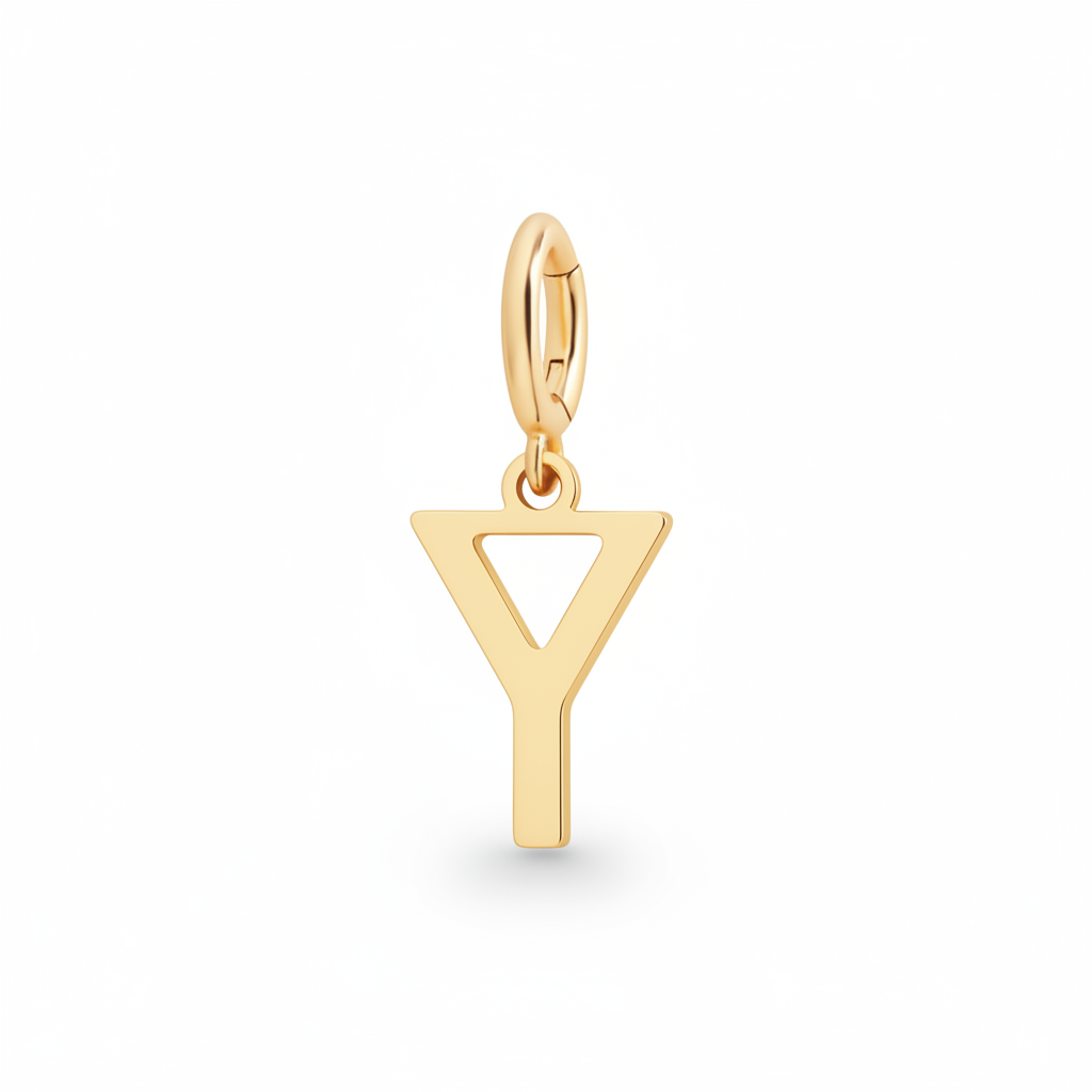 Minimalist Initial Charm in Y by Seeyoura