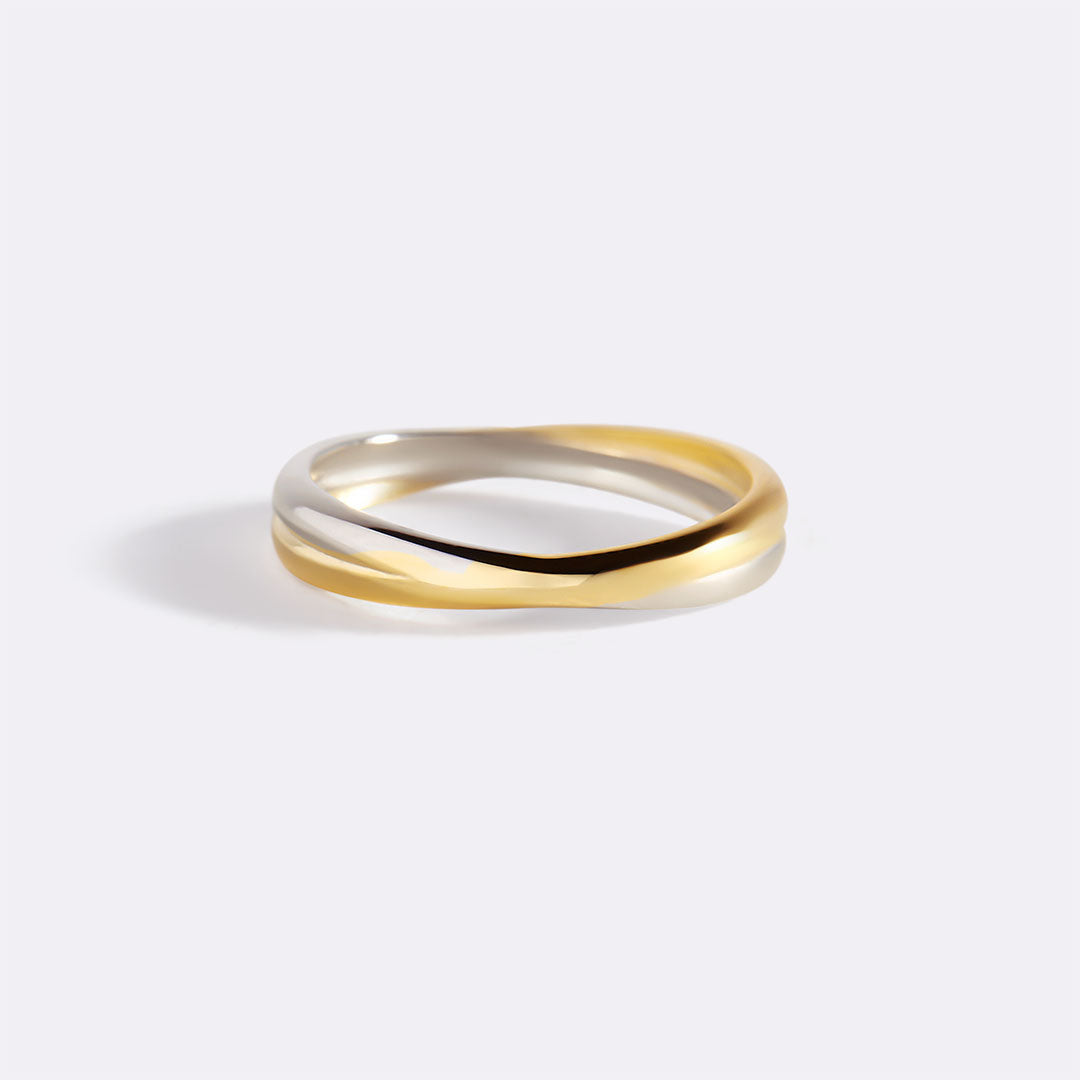 Mixed Metal Crossover Ring by Seeyoura