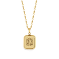 Personalised Monogram Portrait Pendant Necklace in Gold by Seeyoura