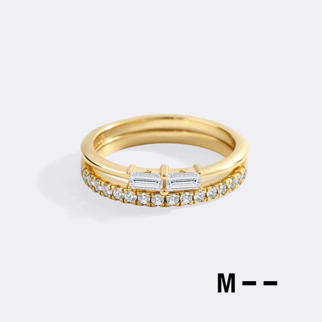 Morse Code and Micro Pave Eternity Ring Stacking Set in M by Seeyoura