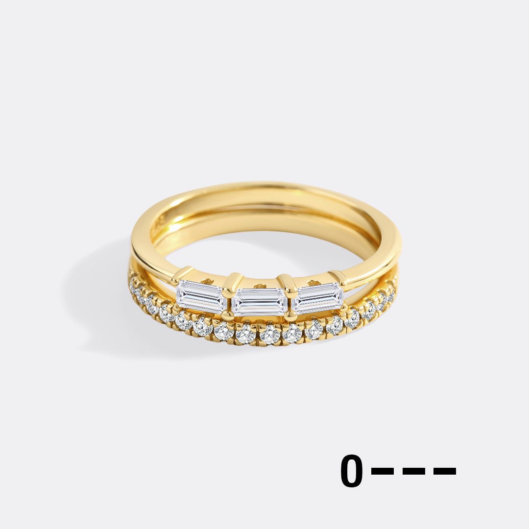 Morse Code and Micro Pave Eternity Ring Stacking Set in O by Seeyoura