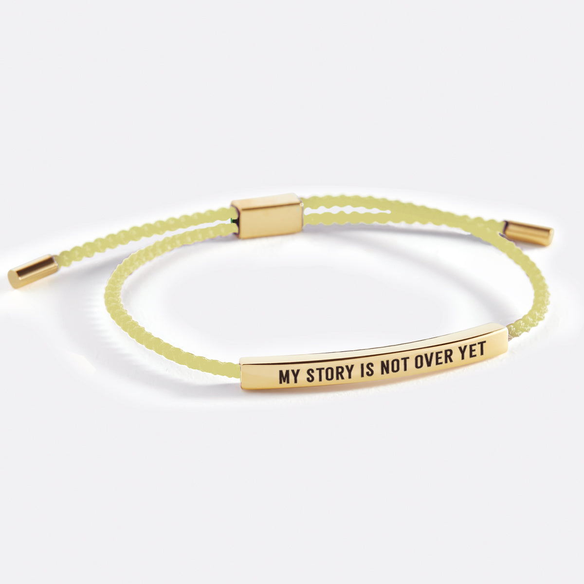 My Story Is Not Over Yet Inspire Bracelet in Lemon Yellow by Seeyoura