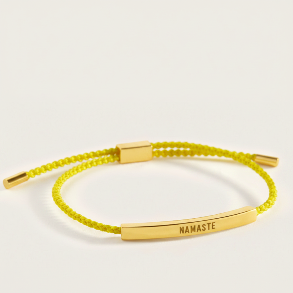 Namaste Inspire Bracelet in Lemon Yellow, gold by Seeyoura