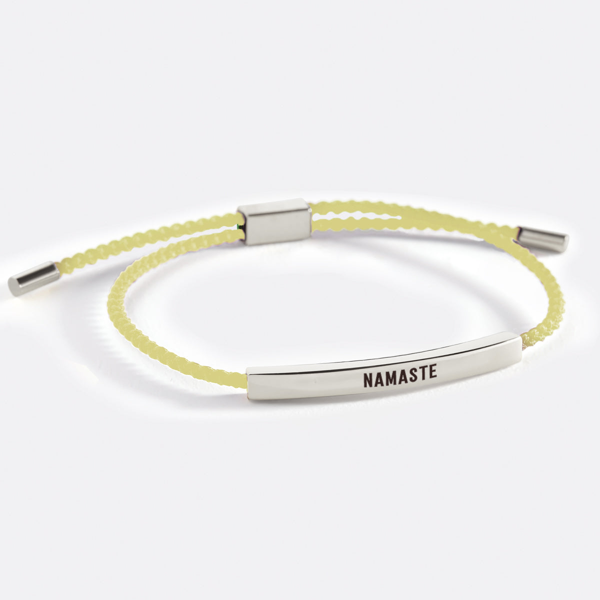 Namaste Inspire Bracelet in Lemon Yellow, silver by Seeyoura