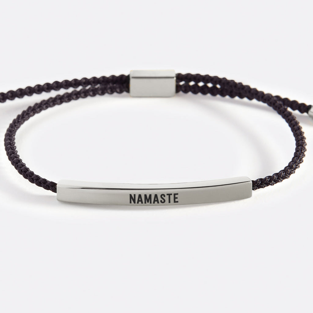 Namaste Inspire Bracelet in Midnight Black, silver by Seeyoura