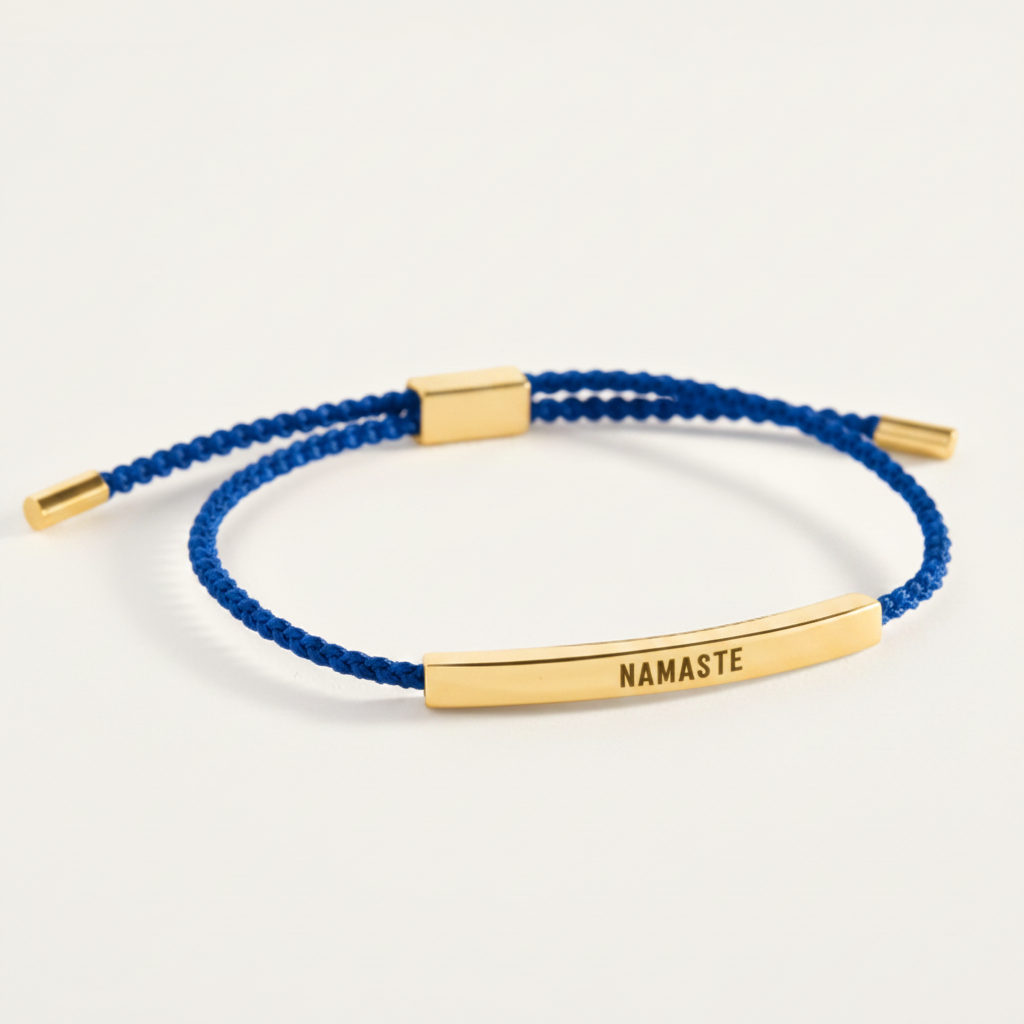 Namaste Inspire Bracelet in Royal Blue, gold by Seeyoura