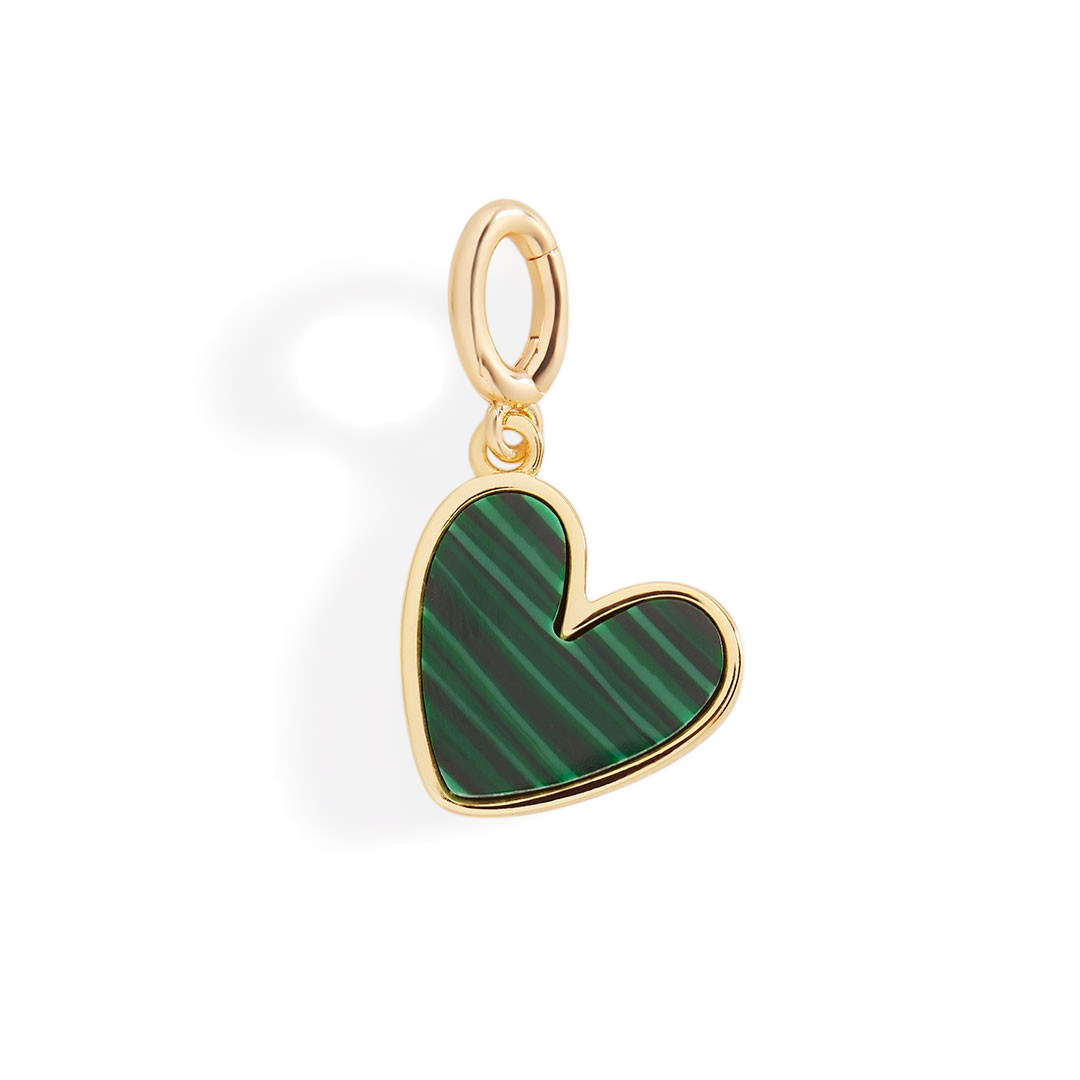 Natural Stone Heart Charm by Seeyoura