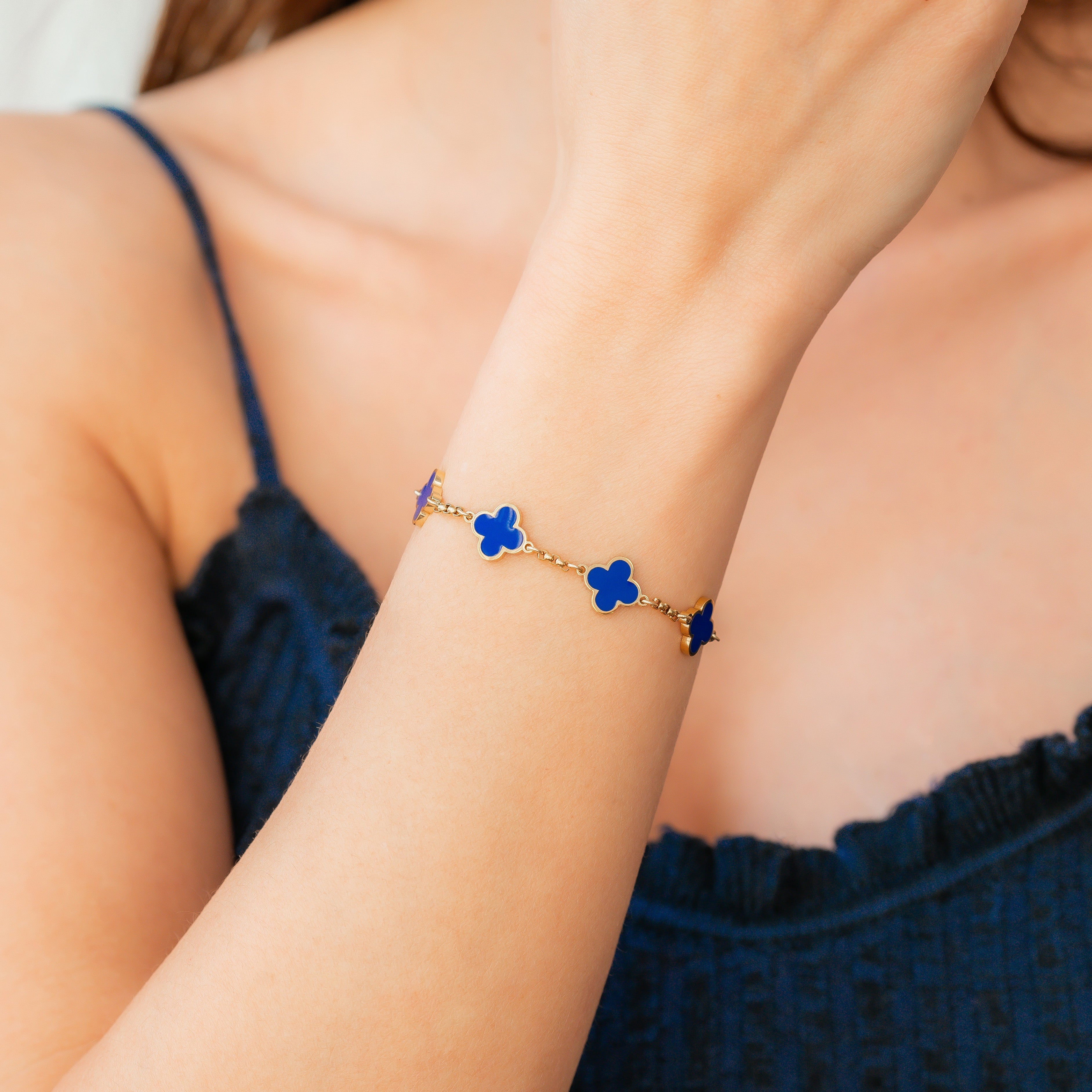 Clover Enamel Bracelet by Seeyoura
