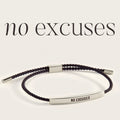 No Excuses Inspire Bracelet in Midnight Black, silver by Seeyoura