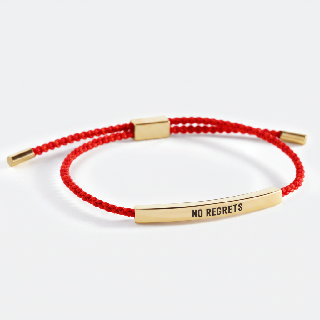 No Regrets Inspire Bracelet in Lucky Red, gold by Seeyoura