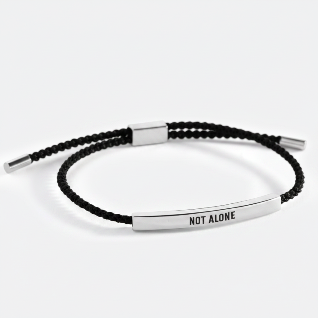 Not Alone Inspire Bracelet in Royal Blue, silver by Seeyoura