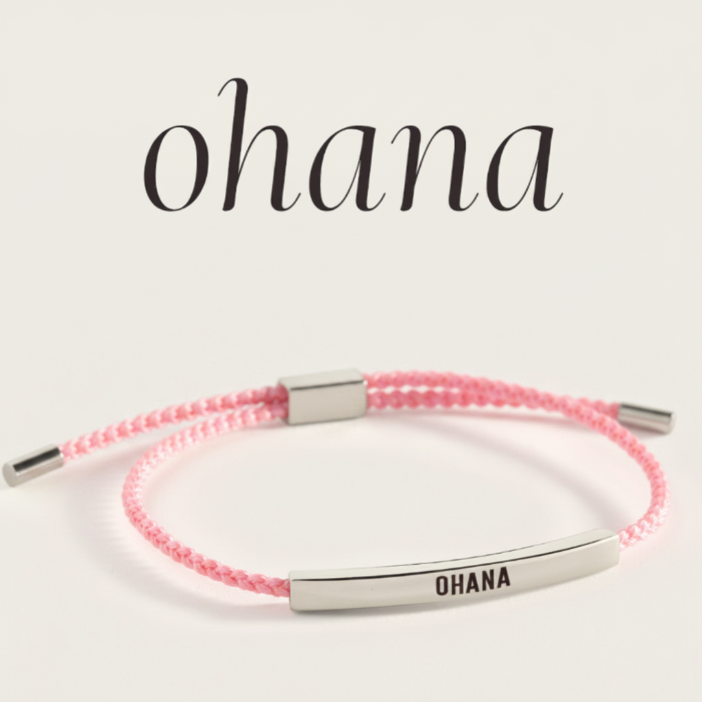Ohana Inspire Bracelet in Pink, silver by Seeyoura