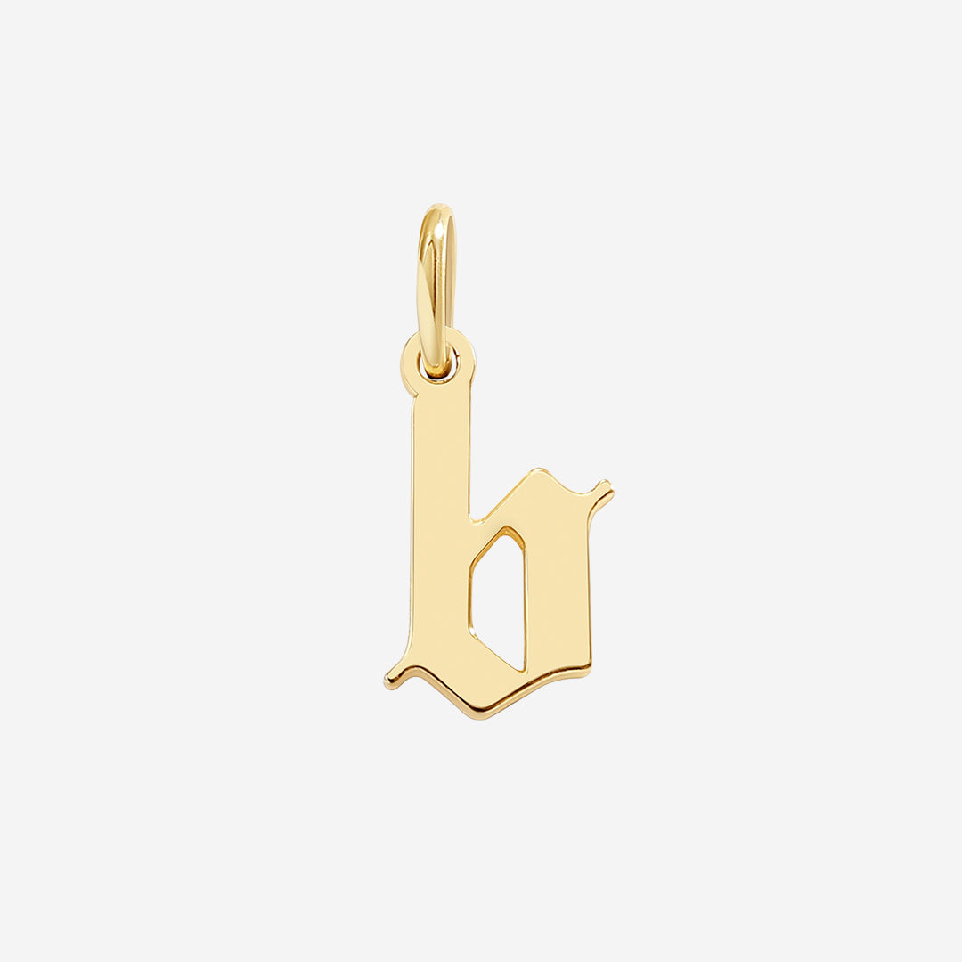 Old English Letter Charm in B by Seeyoura