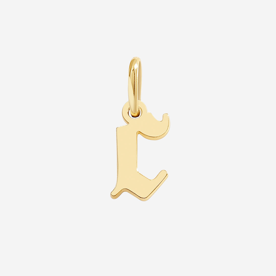 Old English Letter Charm in C by Seeyoura