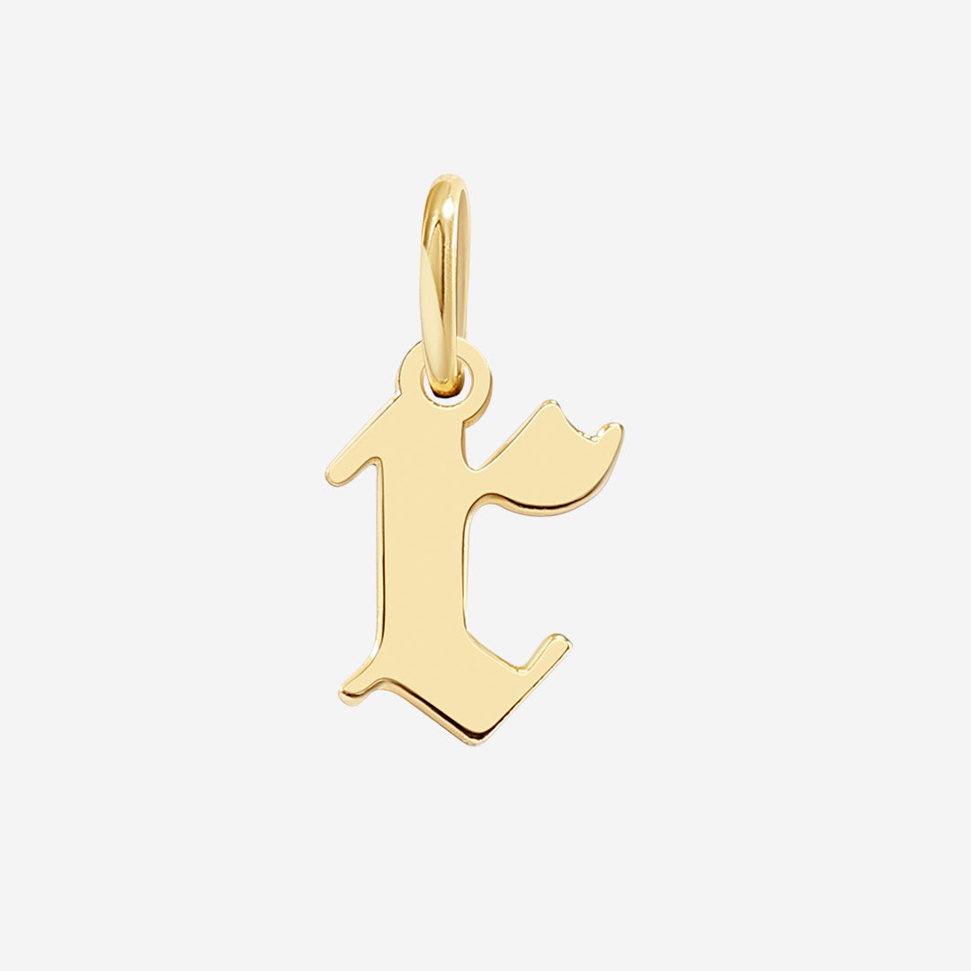 Old English Letter Charm in R by Seeyoura