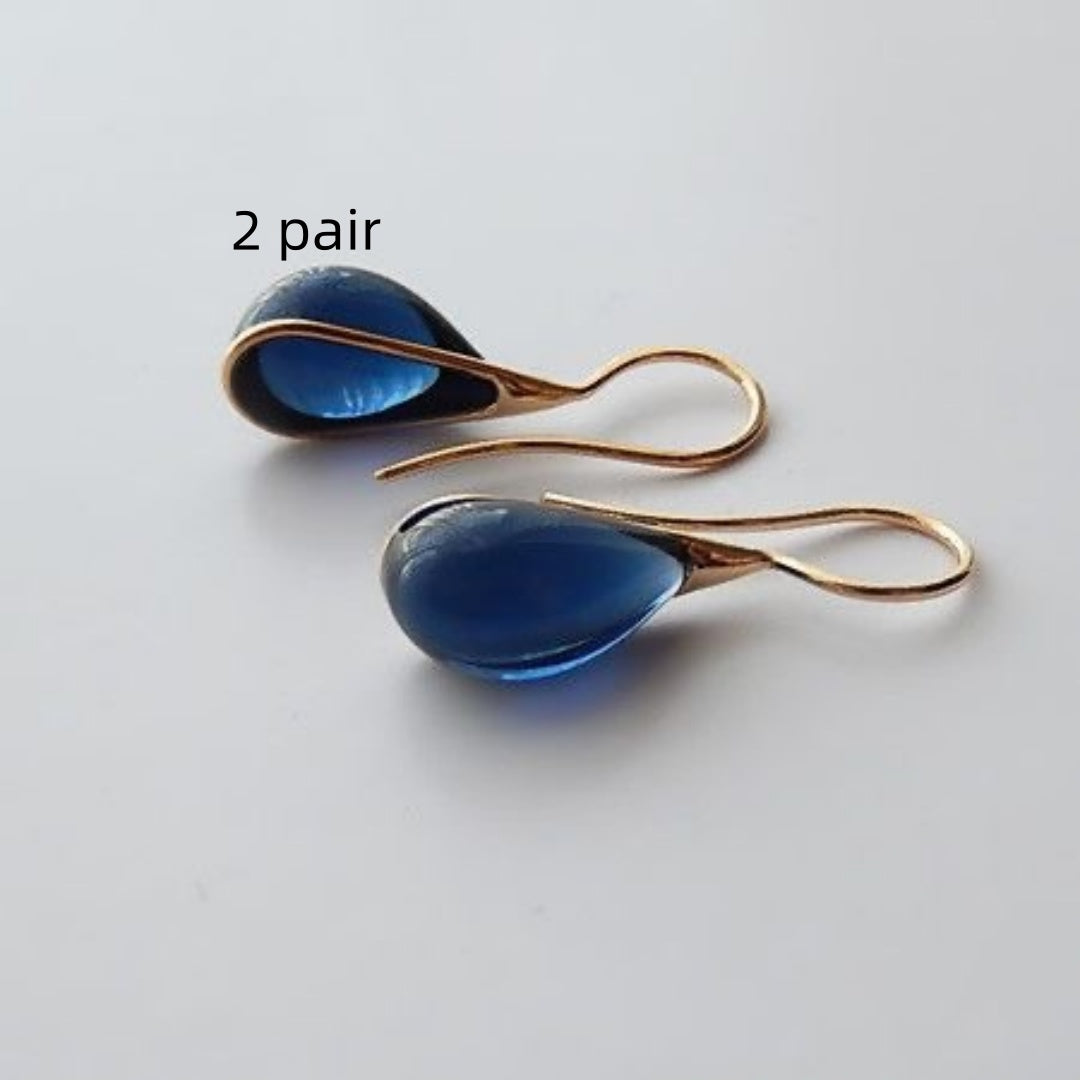Opal Drop Earrings — Blue in blue-1, 2 pair by Seeyoura